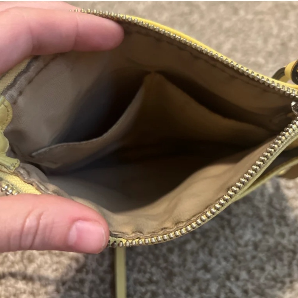 Yellow Leather Crossbody Coach Bag - Picture 2 of 7